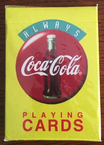 2535-1 € 5,00 coca cola speelkaarten always geel